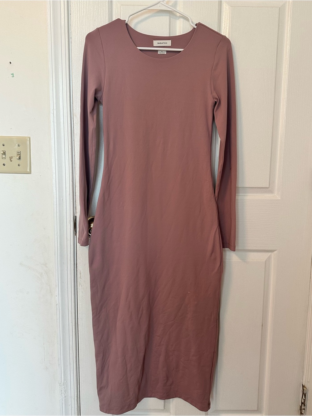 Aritzia babaton Mauve Long Sleeve Bodycon Dress